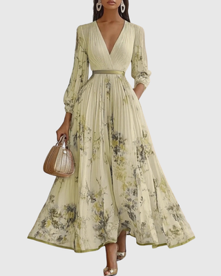 Siena™ - Elegant Plisse Maxi Kjole