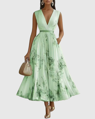 Siena™ - Elegant Plisse Maxi Kjole
