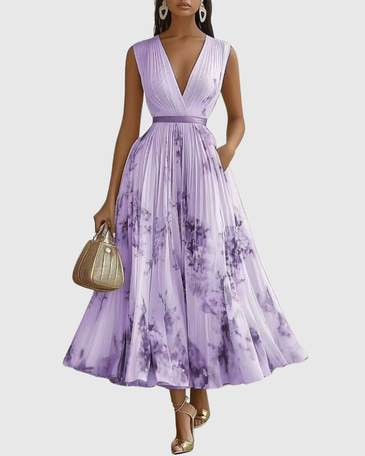 Siena™ - Elegant Plisse Maxi Kjole