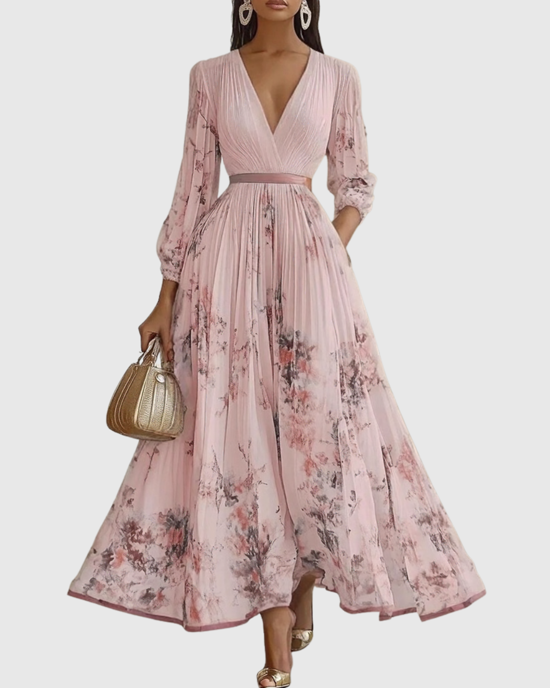 Siena™ - Elegant Plisse Maxi Kjole