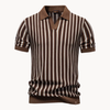 Stripet strikket polo