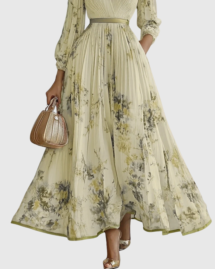 Siena™ - Elegant Plisse Maxi Kjole