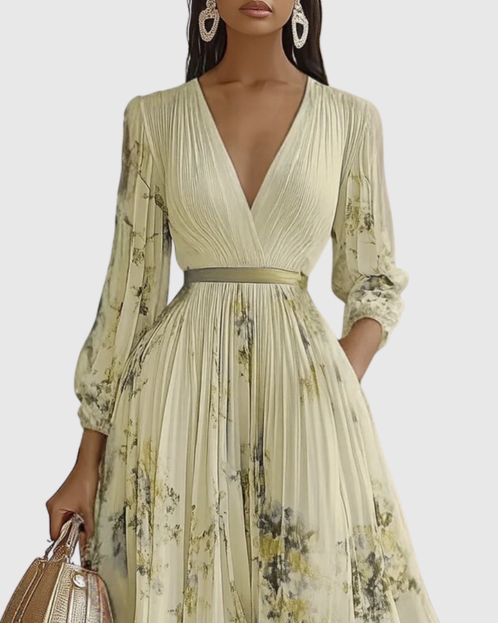 Siena™ - Elegant Plisse Maxi Kjole