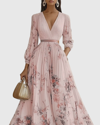 Siena™ - Elegant Plisse Maxi Kjole