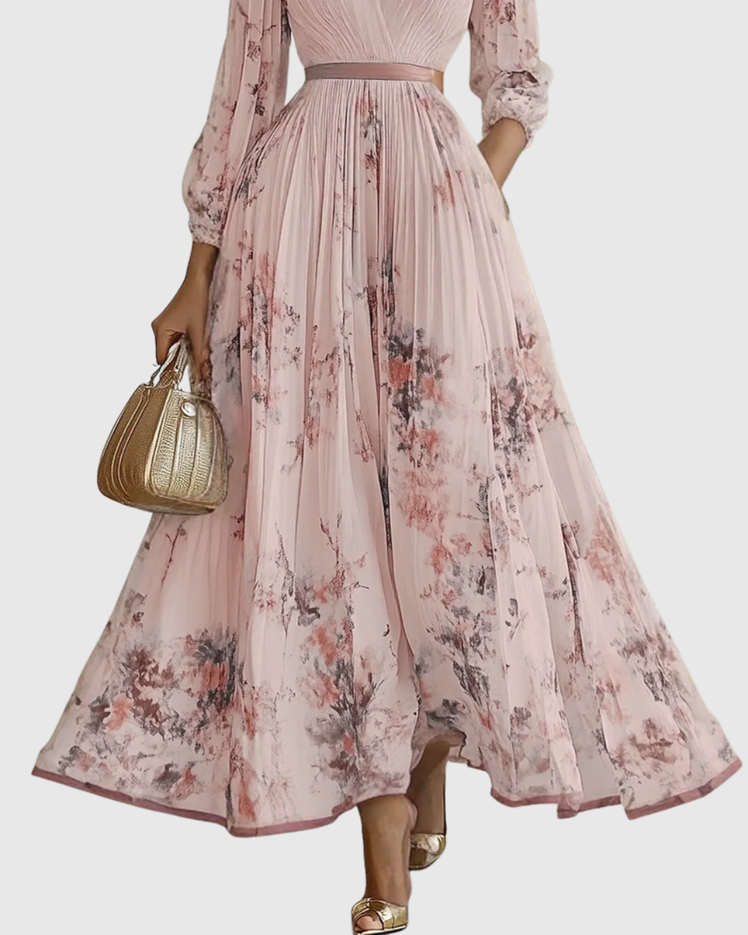 Siena™ - Elegant Plisse Maxi Kjole