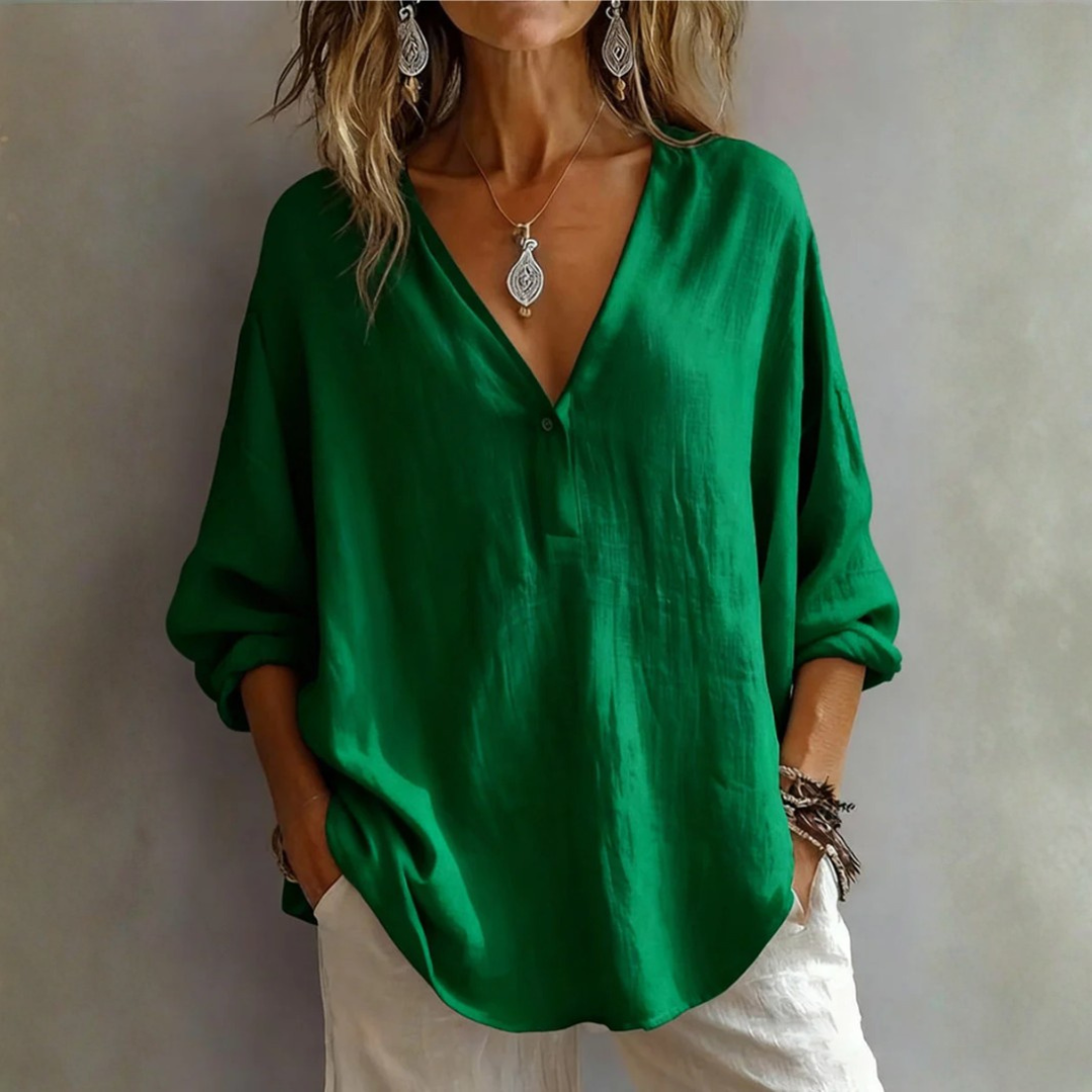 Scarlett | Elegant V-Hals Bluse