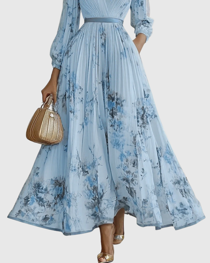 Siena™ - Elegant Plisse Maxi Kjole