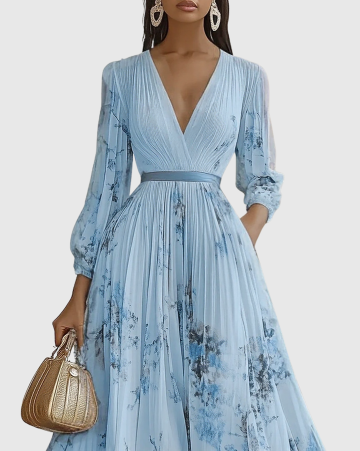 Siena™ - Elegant Plisse Maxi Kjole