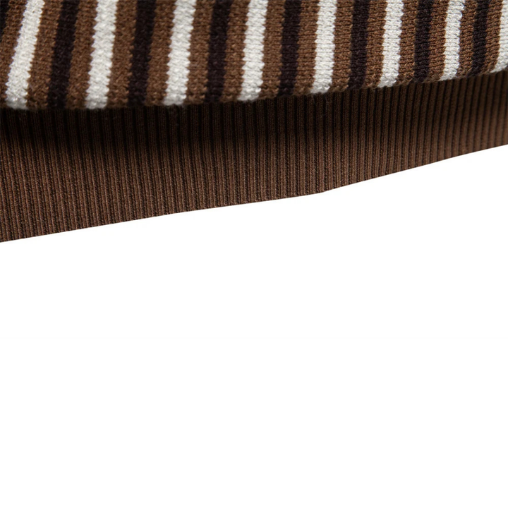 Stripet strikket polo