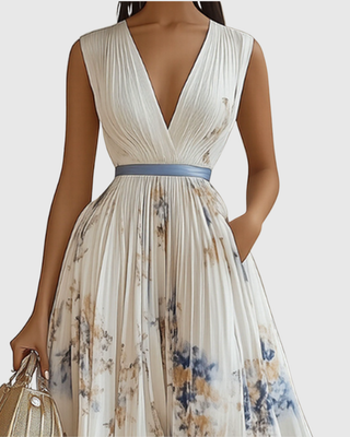Siena™ - Elegant Plisse Maxi Kjole