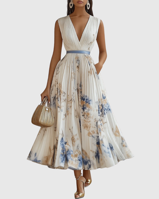 Siena™ - Elegant Plisse Maxi Kjole