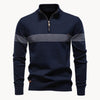 Dennis™- Stripet Genser med Quarter Zip