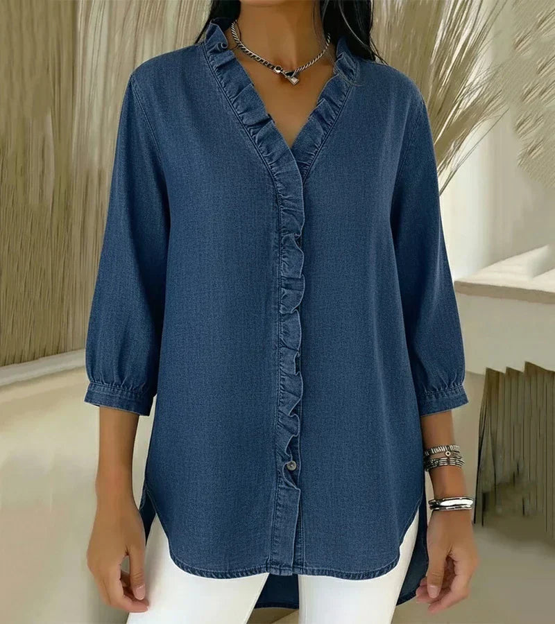 Abigail™ Elegant Denim Bluse