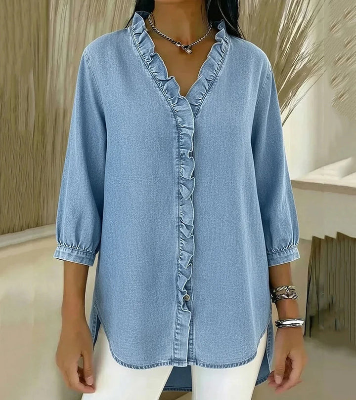 Abigail™ Elegant Denim Bluse