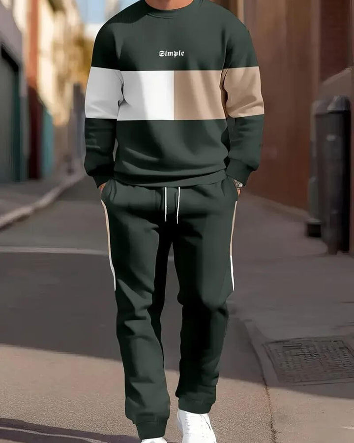 Mats™ - Casual genser og joggebukse-sett