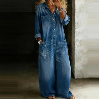 Maja – Tidløs denim jumpsuit