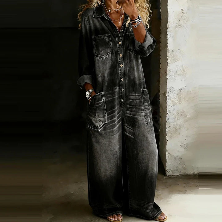 Maja – Tidløs denim jumpsuit