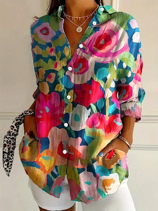 Sadie | Fargerik Mønster Bluse
