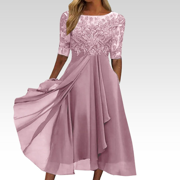 Puck™ - Elegant Midi-Kjole i Blonder