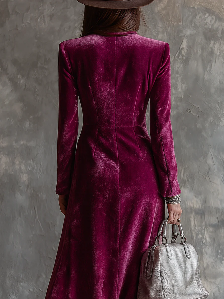 Danuta Velour Blazer Maxi Dress