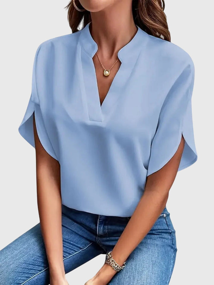 Beatrix | Elegant skjorte med V-hals