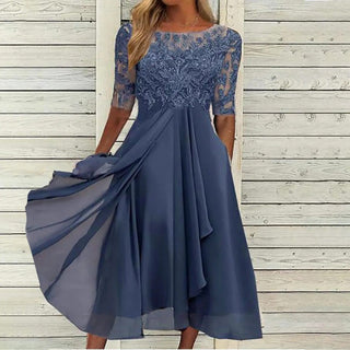 Puck™ - Elegant Midi-Kjole i Blonder