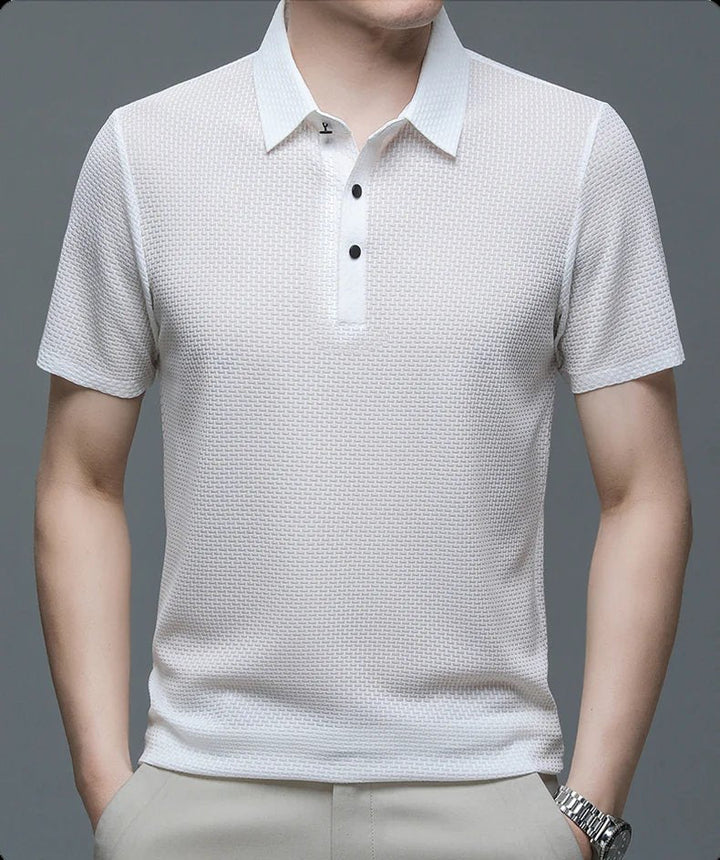 Theo™ – Pustende Mesh Teksturert Polo Skjorte