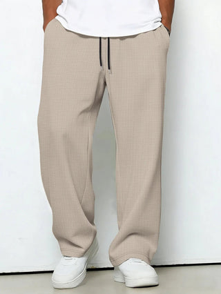 Mathias™ – Drawstring Waffle Knit Avslappede Joggebukser