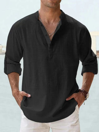 Victor™ – Henley Neck Pustende Langermet Skjorte
