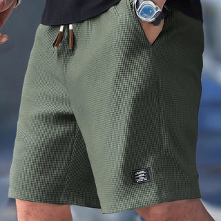 Henrik™ – Fritidsbukser med snor i vaffeltekstur (1+1 GRATIS)