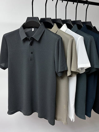 Theo™ – Pustende Mesh Teksturert Polo Skjorte